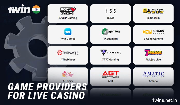 The best providers in 1Win live casino
